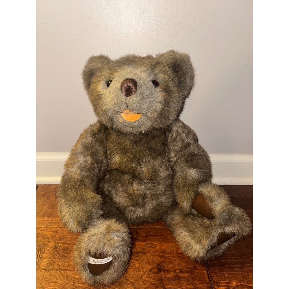 Gund Bear With Me Limited Edition Plush Teddy Bear Brown Grey 60/500 Collectible